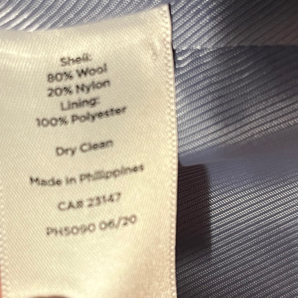 NWOT size 8 Talbots Classic Periwinkle Blue Pea Coat wool/blend - Picture 9 of 9